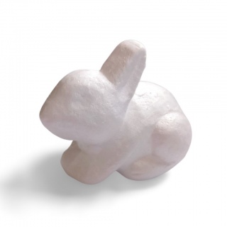 Zając styropianowy 15 cm, Styropian, akryl, Art. kreatywne