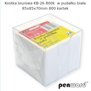 KOSTKA BIUROWA KB-27 730K W PUDEŁKU PL.85X85X70, Kostki, Galanteria papiernicza