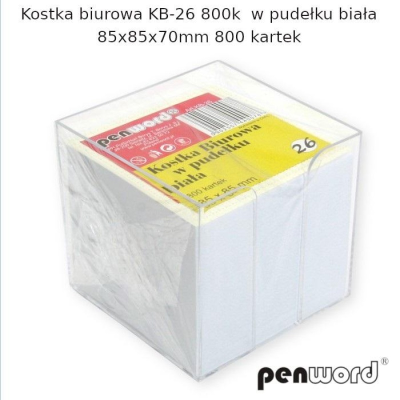 KOSTKA BIUROWA KB-27 730K W PUDEŁKU PL.85X85X70, Kostki, Galanteria papiernicza