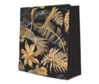 TORBA PREMIUM GOLD LEAVES LARGE 26x33x13cm., Torby ozdobne, Art. dekoracyjne i prezentowe