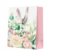 TORBA FLORAL MOMENTS MEDIUM 20x25x10cm., Torby ozdobne, Art. dekoracyjne i prezentowe