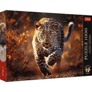Puzzle 1000 - Trefl Premium Plus Dziki Leopard !!, 1000 element&oacute;w, Puzzle