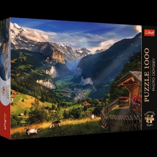 Puzzle 1000 Premium Plus Dolina Lauterbrunnen !!, 1000 elementów, Puzzle