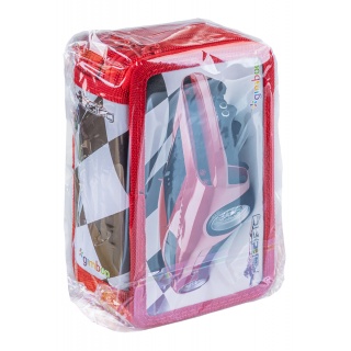 Pi&oacute;rnik szkolny GIMBOO, z wyposażeniem, 3 komory, wyścigi, czerwony, Pi&oacute;rniki, Artykuły szkolne