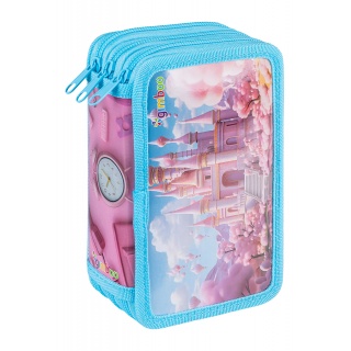 Pi&oacute;rnik szkolny GIMBOO, z wyposażeniem, 3 komory, sweet, r&oacute;żowy, Pi&oacute;rniki, Artykuły szkolne