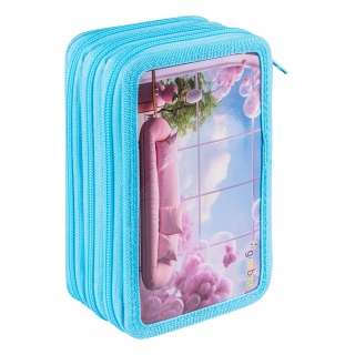 Pi&oacute;rnik szkolny GIMBOO, z wyposażeniem, 3 komory, sweet, r&oacute;żowy, Pi&oacute;rniki, Artykuły szkolne