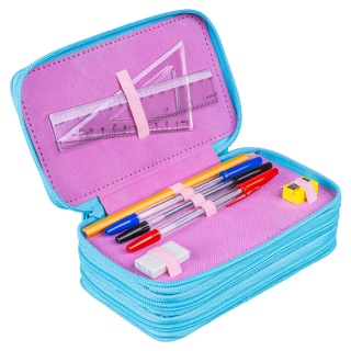 Pi&oacute;rnik szkolny GIMBOO, z wyposażeniem, 3 komory, sweet, r&oacute;żowy, Pi&oacute;rniki, Artykuły szkolne