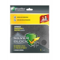 Microfiber cloth JAN NIEZBĘDNY, silver block, 1 pcs, gray