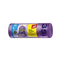 Garbage bags JAN NIEZBĘDNY, magnum flex, with tape, 35l, 12pcs., lavender