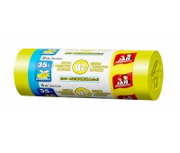 Garbage bags JAN NIEZBĘDNY, for segregation, easy pack, 35l, 20pcs, yellow