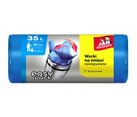 Garbage bags JAN NIEZBĘDNY, easy pack, 35l, 30pcs, blue
