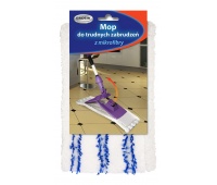 Mop GROSIK, for tough dirt, microfiber, refill, 1 pc, blue and white