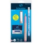 Fountain pen SCHNEIDER Glam, eraser, cartridges 6 pcs, mix color, blister, Fountain pens, Writing and correction products