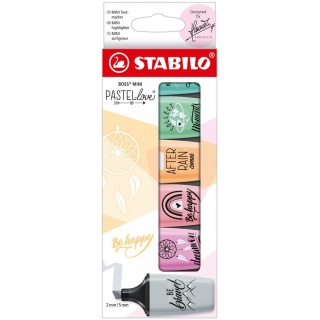 STABILO BOSS MINI PASTELLOVE 2.0 6SZT., Zakreślacze, Art. do pisania i korygowania