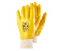 Rękawice nitrylowe lekkie RS Topas Voll, rozm. 9, żółte, Rękawice, Ochrona indywidualna