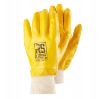 Rękawice nitrylowe lekkie RS Topas Voll, rozm. 9, żółte, Rękawice, Ochrona indywidualna