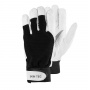 Rękawice monterskie RS Skin Tec, skórzane, rozm. 9, czarno-białe