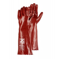 Gloves chemical RS PVC, 45 cm, size 10, red