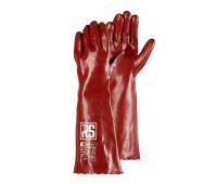 Rękawice chemiczne RS PVC, 58 cm, rozm. 10, czerwone, Rękawice, Ochrona indywidualna