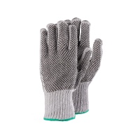 Gloves knitted RS Eco Gripper, dotted, size 10, grey