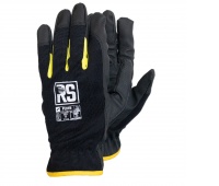 Rękawice monterskie RS Feder, rozm. 7, czarne, Rękawice, Ochrona indywidualna