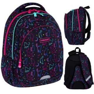 PLECAK HEAD MIDNIGHT CATS AB300, Plecaki, Tekstylia