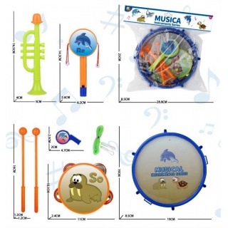 INSTRUMENTY MUZYCZNE BĘBENEK + AKCESORIA 3380, Zabawki