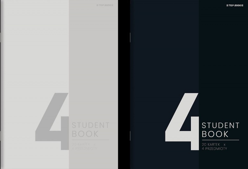 ZESZYT TOP STUDENT BOOK A5 80K.KRATKA /5/, Zeszyty, Zeszyty i bloki