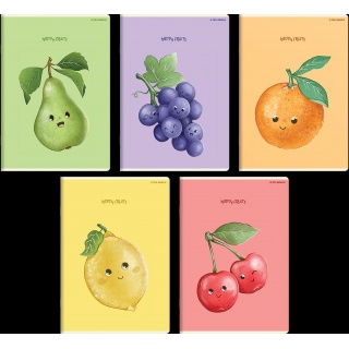 ZESZYT TOP HAPPY FRUITS A5 16K.LINIA /20/, Zeszyty, Zeszyty i bloki