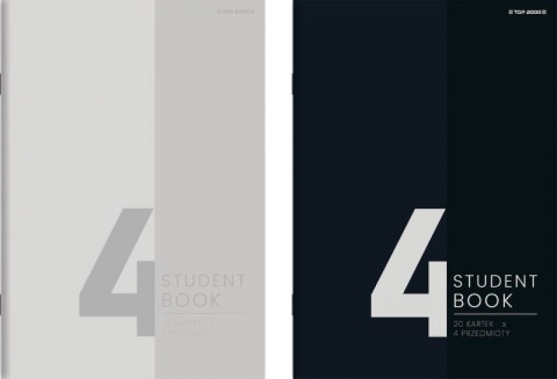ZESZYT TOP STUDENT BOOK A4 80K.KRATKA /5/, Zeszyty, Zeszyty i bloki