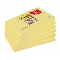 Karteczki samoprzylepne POST-IT® Super Sticky, 127x76mm, 6x90 kart., żółte, Bloczki samoprzylepne, Papier i etykiety