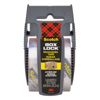 Taśma pakowa SCOTCH®Box Lock, z podajnikiem, 48mm x 20.3m, 1szt., transparentna, Taśmy pakowe, Koperty i akcesoria do wysyłek