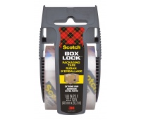Taśma pakowa SCOTCH®Box Lock, z podajnikiem, 48mm x 20.3m, 1szt., transparentna, Taśmy pakowe, Koperty i akcesoria do wysyłek