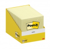 Karteczki samoprzylepne POST-IT, 76x76mm, 1x100 kart., kanarkowy żółty, Bloczki samoprzylepne, Papier i etykiety