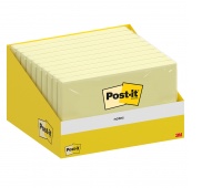 Karteczki samoprzylepne POST-IT, 76x127mm, 1x100 kart., kanarkowy żółty, Bloczki samoprzylepne, Papier i etykiety