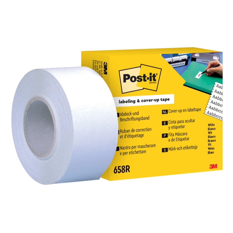 Taśma klejąca korygująca POST-IT, 25,4mmx17,7m, 1 rol., biała, Taśmy biurowe, Drobne akcesoria biurowe
