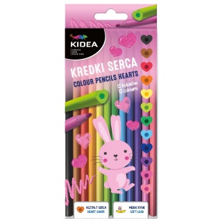 KREDKI SERCA 12 KOLORÓW KIDEA, Kredki ołówkowe, Plastyka