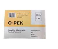 KOSZULKI NA DOKUMENTY A4 KRYSTALICZNE 80mic/100szt, Nowości, ~ Nowości