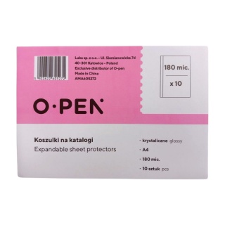 KOSZULKI NA KATALOGI A4 KRYSTALICZNE 180mic /10szt, Nowości, ~ Nowości