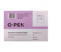 KOSZULKI NA KATALOGI Z KLAPĄ A4 KRYS.180mic /10szt