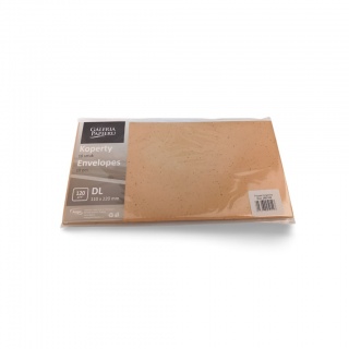 KOPERTY OZD. DL 120gr.PEPPER BRĄZOWY K /10/, Koperty kolorowe i ozdobne, Koperty i akcesoria do wysyłek