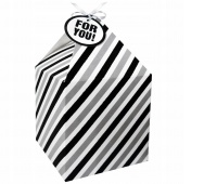Gift box INCOOD , stripes, 11x11cm, 4 pcs, white and black