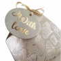 Gift box INCOOD, gold leaf, 11x11cm, 4 pcs, beige