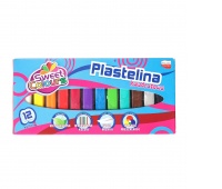 Plasticine SWEET COLOURS, square, 12 colours