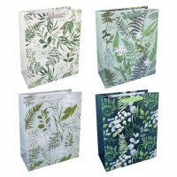 Gift bag, INCOOD fern leaves, 26x32cm, 1 pcs, mix designs