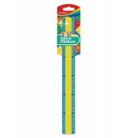 Plastic ruler KEYROAD, Lego shaped, 30cm, pendant, color mix