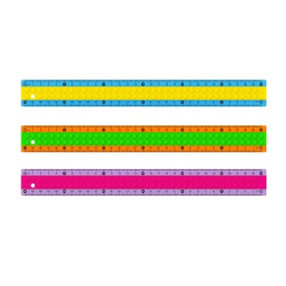 Linijka plastikowa KEYROAD, w kształcie klocka Lego, 30cm, zawieszka, mix kolorów, Linijki, ekierki, kątomierze, Artykuły szkolne
