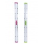 Aluminum ruler KEYROAD, with pencil holder, 40cm, blister, mix colors