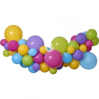 GIRLANDA BALONOWA DIY KOLOROWA 65 BALONÓW, Balony, Art. na okazje i przyjęcia
