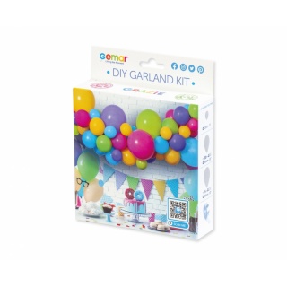 GIRLANDA BALONOWA DIY KOLOROWA 65 BALONÓW, Balony, Art. na okazje i przyjęcia